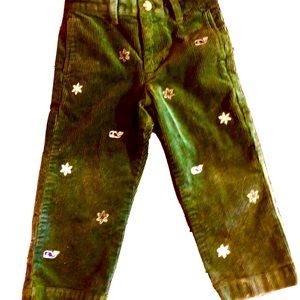 Vineyard Vines Boys’ Embroidered Corduroy Pants 3T Excellent preowned